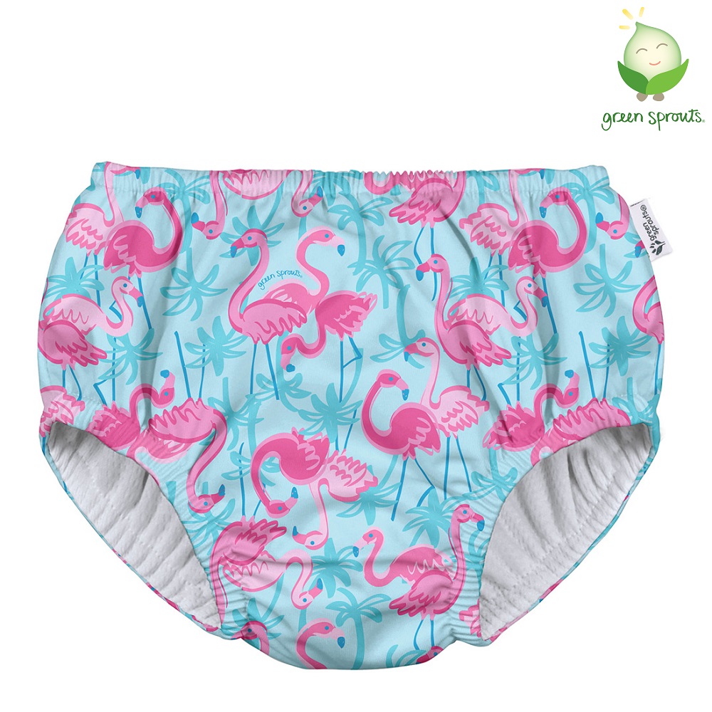 Lasten uimahousut ja uimavaippa Green Sprouts Eco Pull-up Flamingos