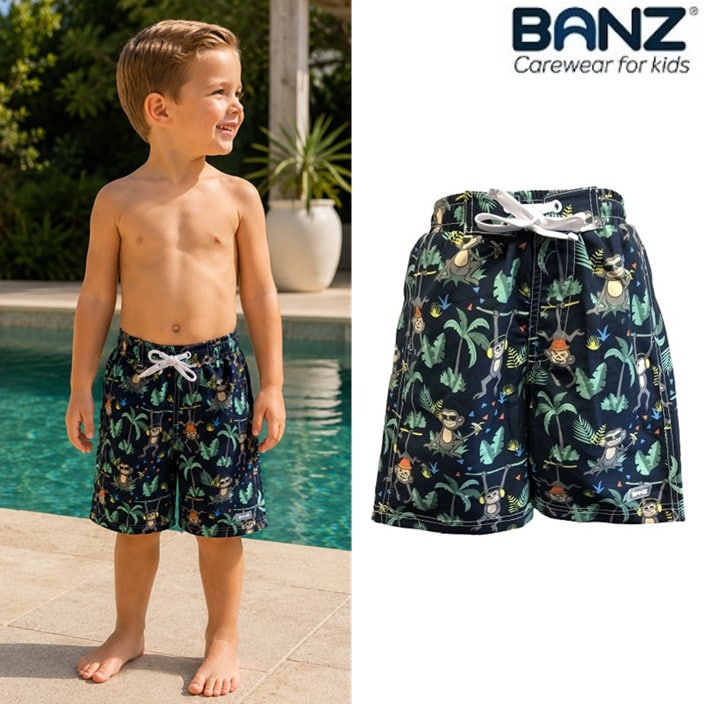 Lasten Uimashortsit - Banz Jungle Navy