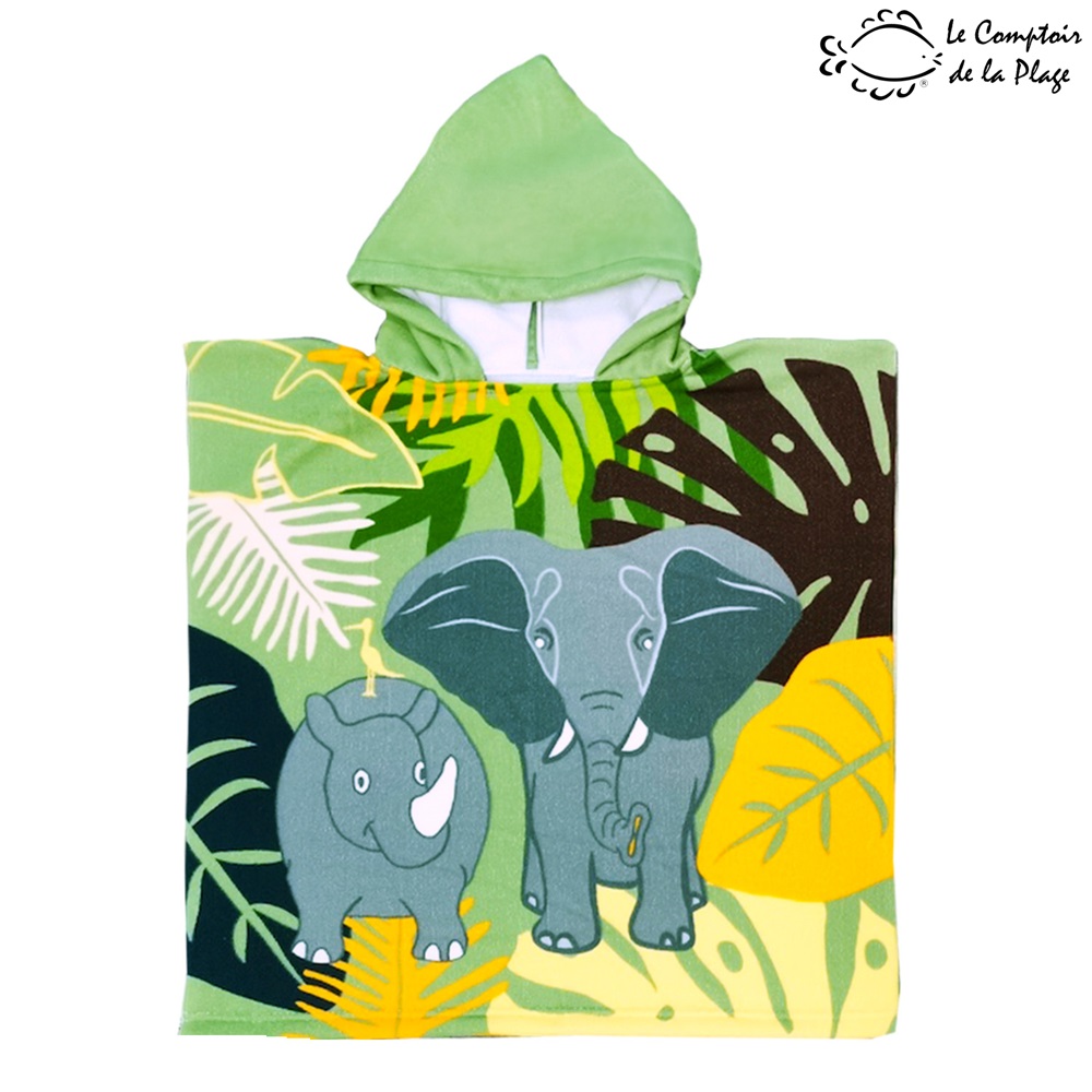 Lasten Huppupyyhe Poncho - Le Comptoir Elephant
