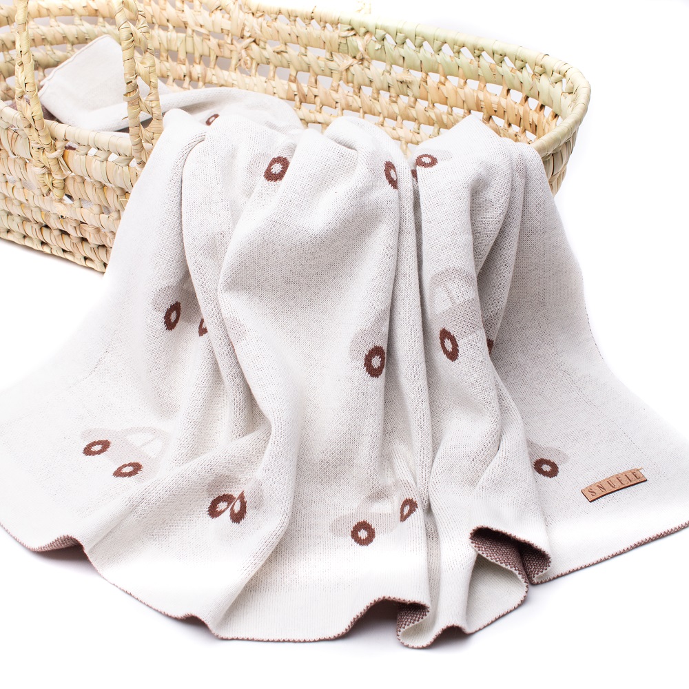 Vauvapeitto Snufie Baby Blanket White Cars