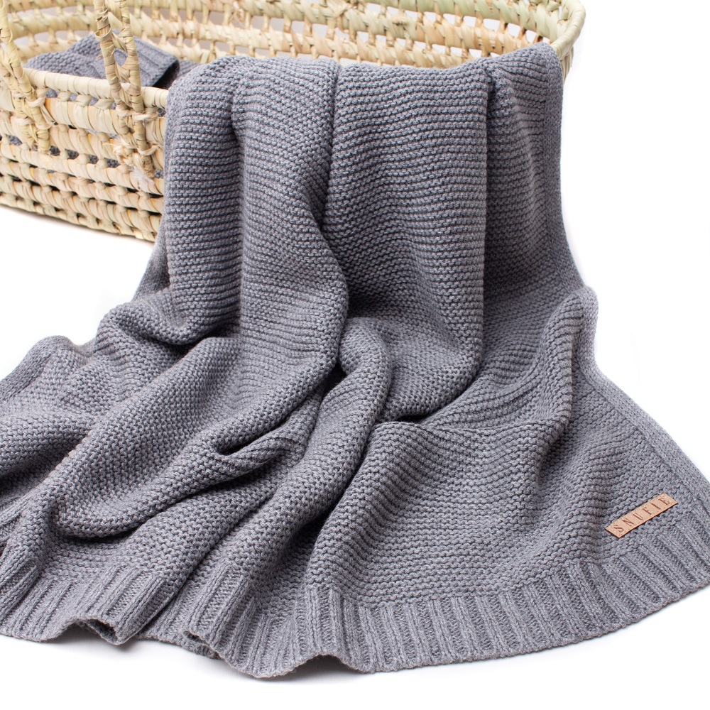 Vauvapeitto Snufie Knitted Baby Blanket Grey