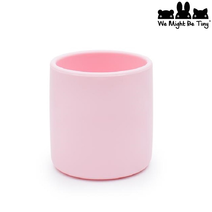 Silikonikuppi We Might Be Tiny Grip Cup Powder Pink