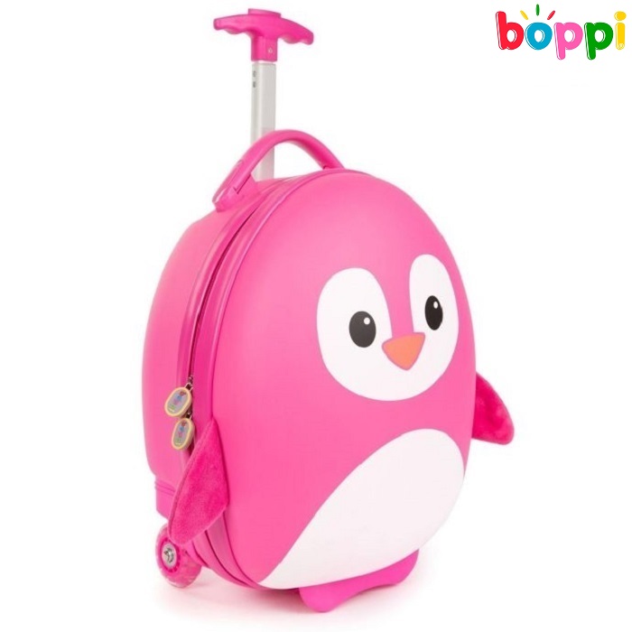 Lasten matkalaukku Boppi Tiny Trekker Pink Penguin