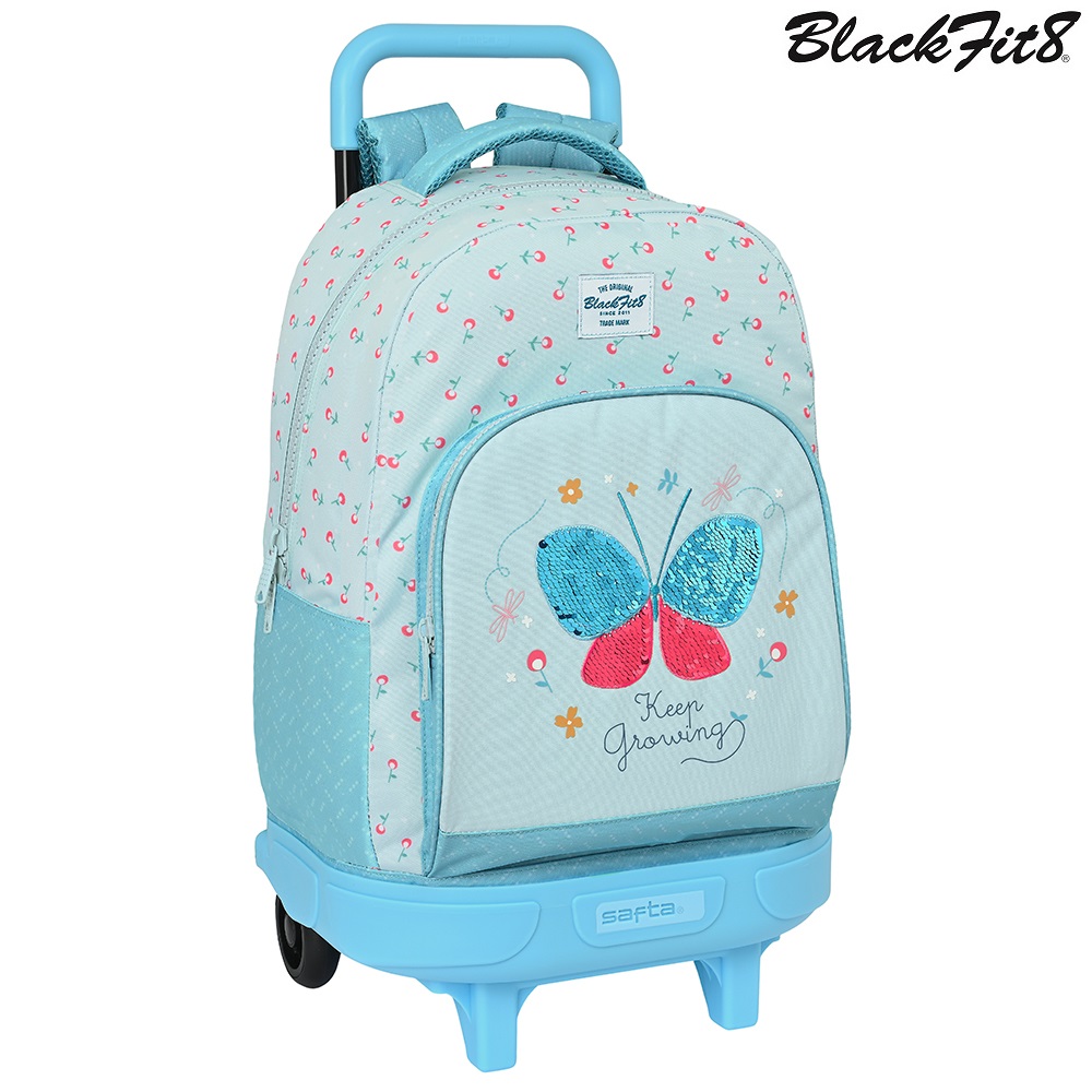 Lasten matkalaukku Trolley Backpack Blackfit8 Butterfly