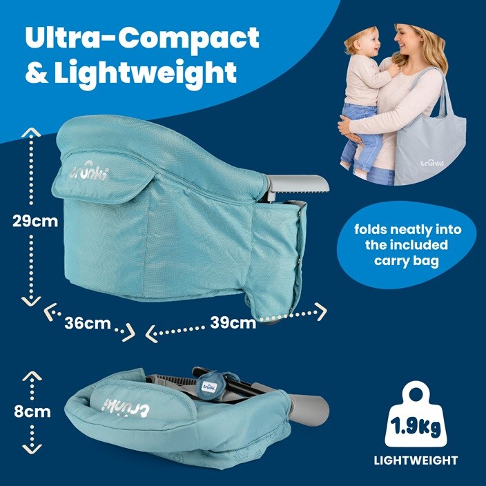 Matkasyöttötuoli Trunki Clamp & Dine Blue