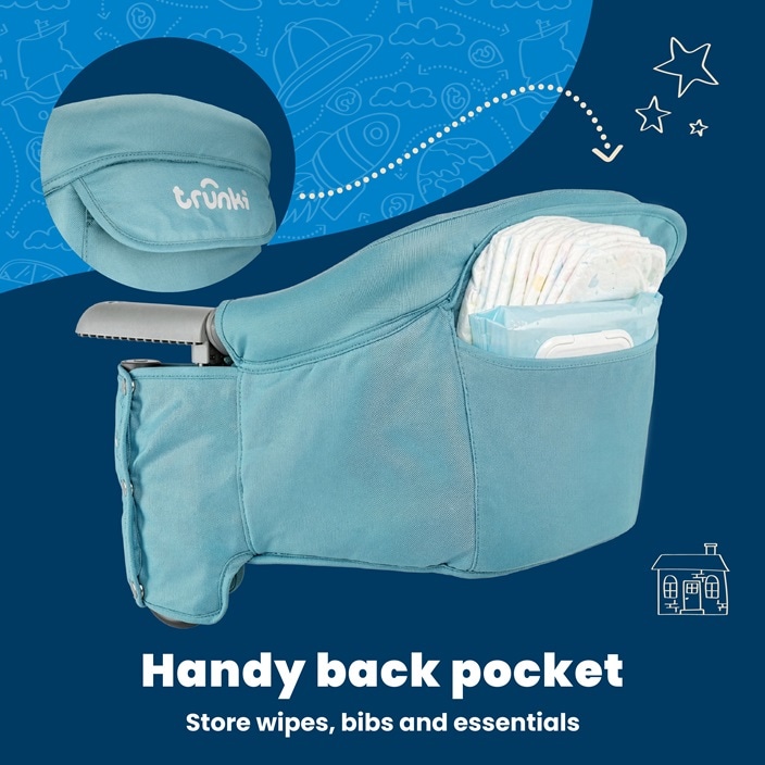 Matkasyöttötuoli Trunki Clamp & Dine Blue