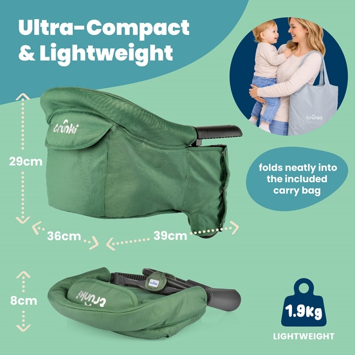 Matkasyöttötuoli Trunki Clamp & Dine Green