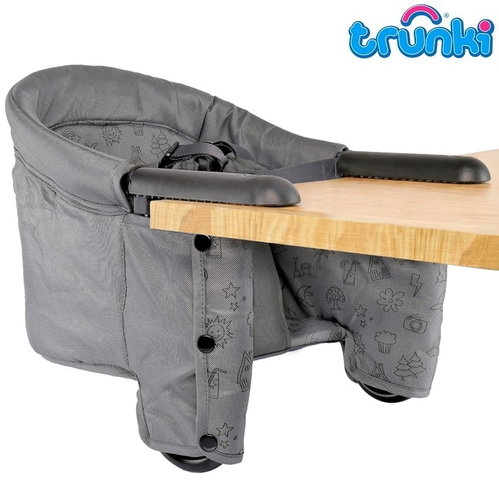 Matkasyöttötuoli - Trunki Clamp & Dine Grey