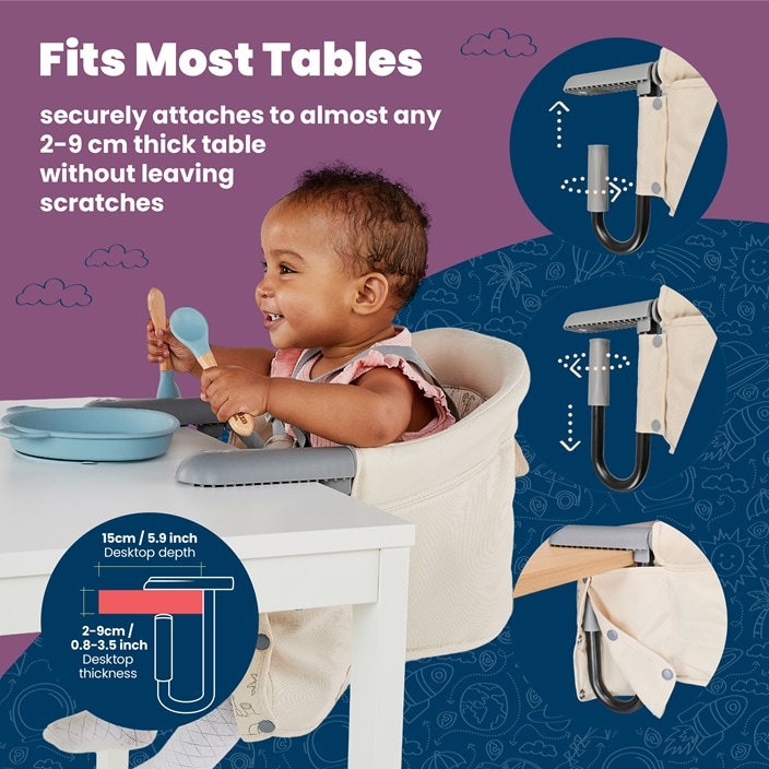Matkasyöttötuoli Trunki Clamp & Dine Light