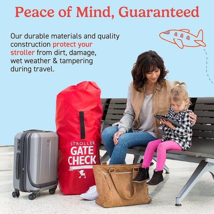 Kuljetualaukku sateenvarjo-rattaille JL Childress Gate Check Stroller