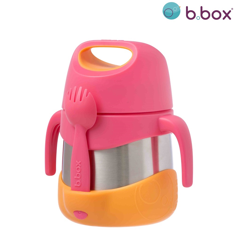 Lasten ruokatermos lusikalla B.box Insulated Food Jar vaaleanpunainen