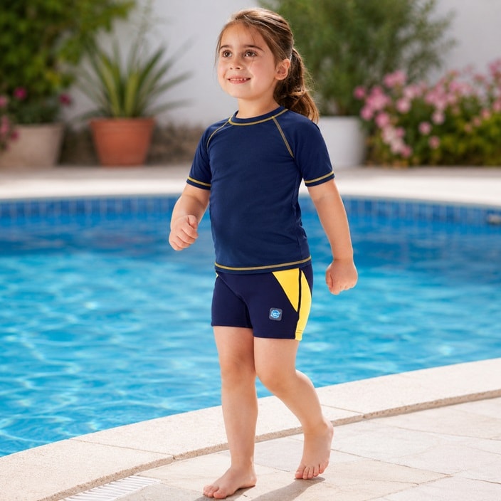Suojauimahousut - Splash Jammers Navy Yellow