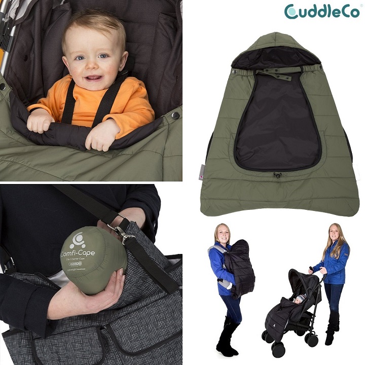 CuddleCo jalkapeite 2 in 1 Comfi Cape Khaki