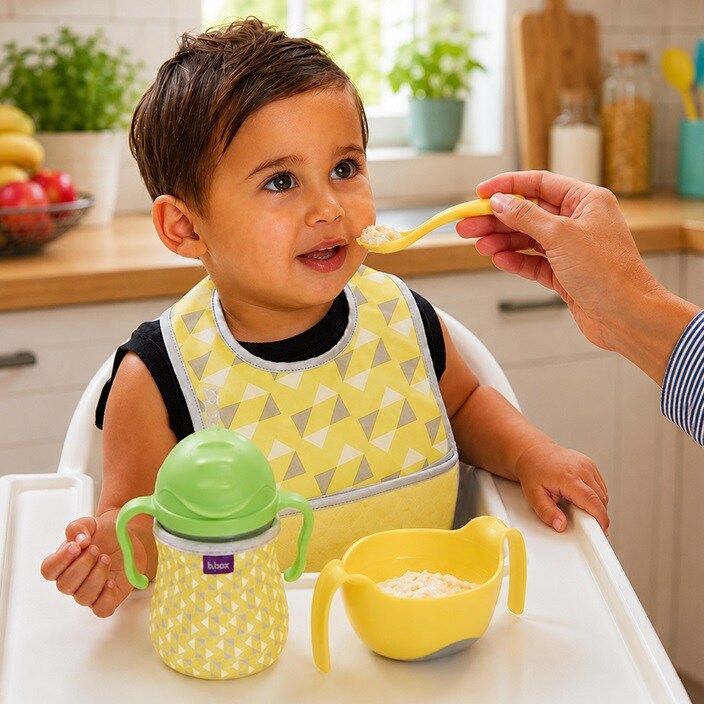 Ruokalappu - B.box Travel Bib Pine Slice
