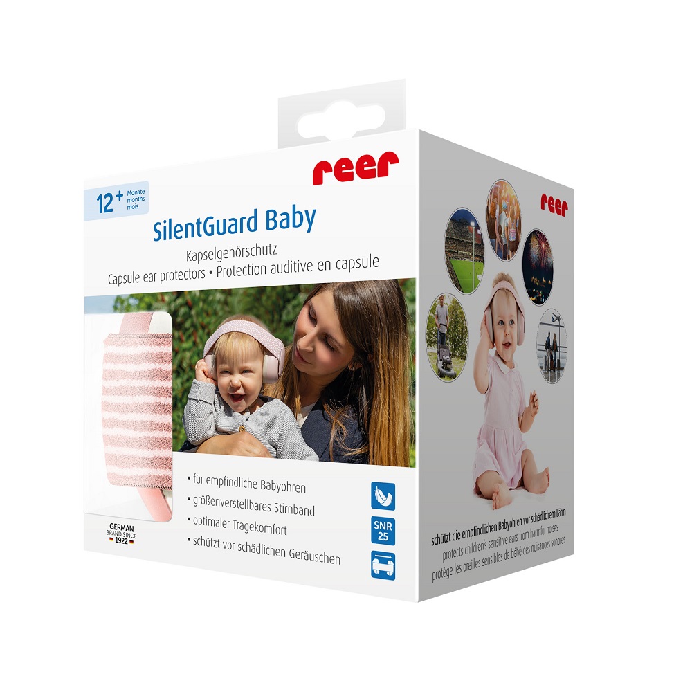 Hörselkåpor baby Reer SilentGuard rosa