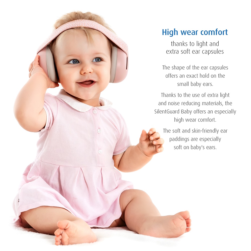 Vauvan kuulonsuojaimet Reer SilenceGuard Pink