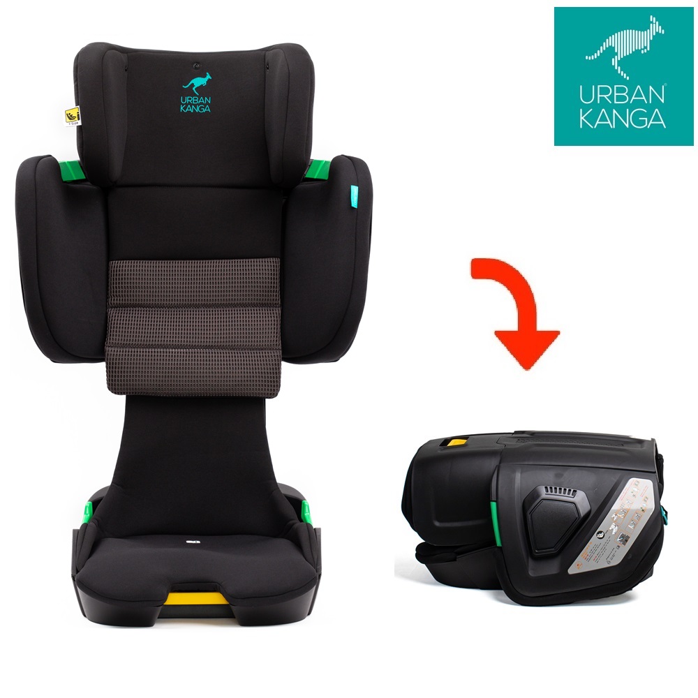 Taitettava Turvaistuin - Urban Kanga Wallaroo 2.0. Musta