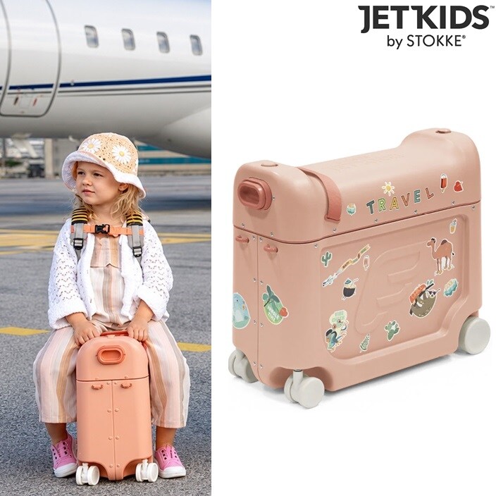 Lasten Matkalaukku & Matkasänky - Stokke JetKIds BedBox Coral Pink