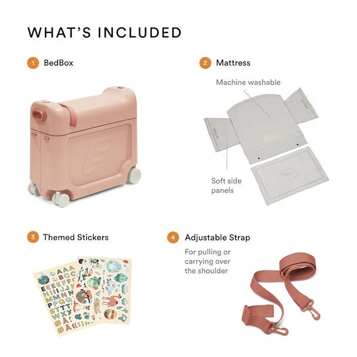 Lasten Matkalaukku & Matkasänky - Stokke JetKIds BedBox Coral Pink