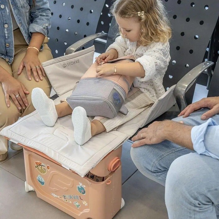 Lasten Matkalaukku & Matkasänky - Stokke JetKIds BedBox Coral Pink
