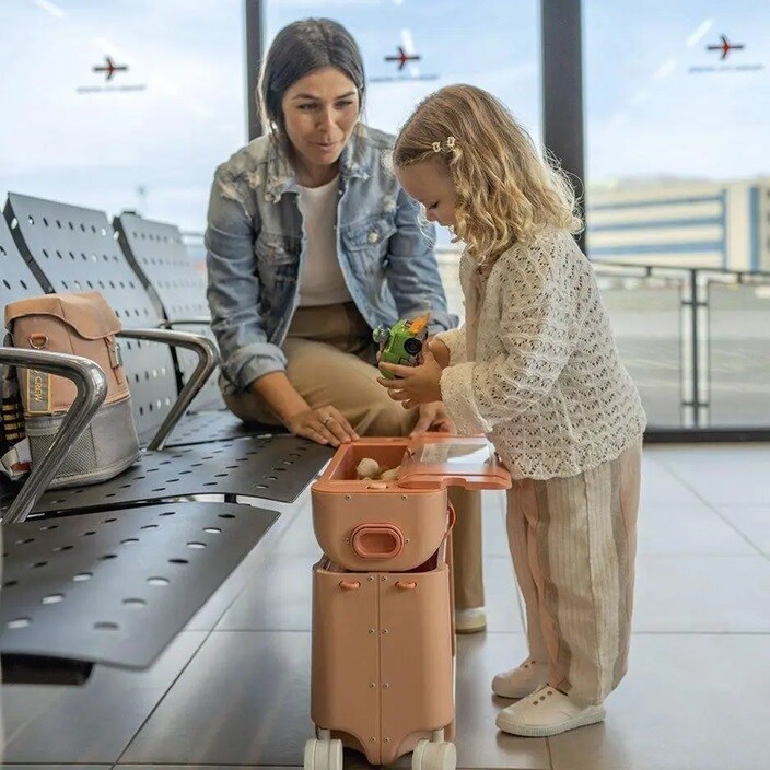 Lasten Matkalaukku & Matkasänky - Stokke JetKIds BedBox Coral Pink