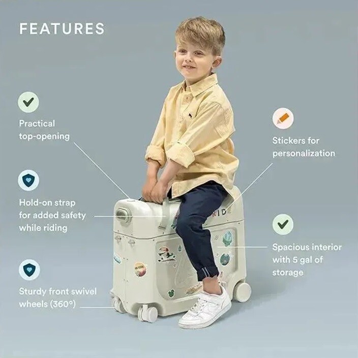 Lasten Matkalaukku & Matkasänky - Stokke JetKids BedBox Sea Green