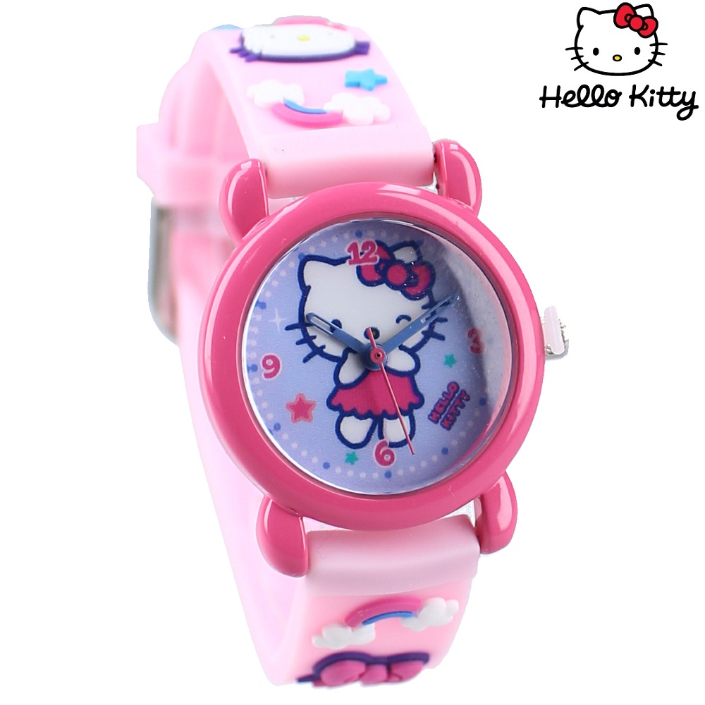 Lasten rannekello Hello Kitty Kids Time Pink