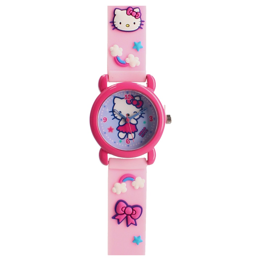 Lasten rannekello Hello Kitty Kids Time Pink
