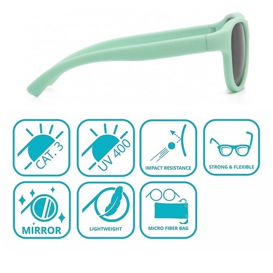 Lasten Aurinkolasit Koolsun Air Grey Jade
