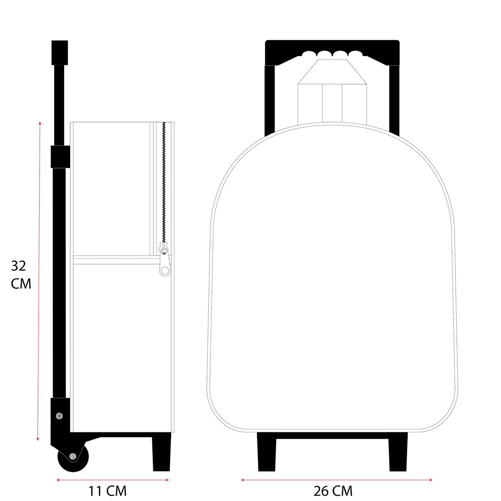 Lasten Matkalaukku - Bluey Oh Happy Days 3D Lasten Matkalaukku - Bluey Oh Happy Days 3D