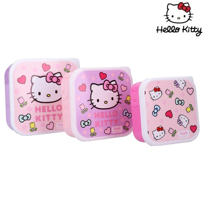 Lasten eväsrasiasetti Hello Kitty Fresh Bites napostelupurkit