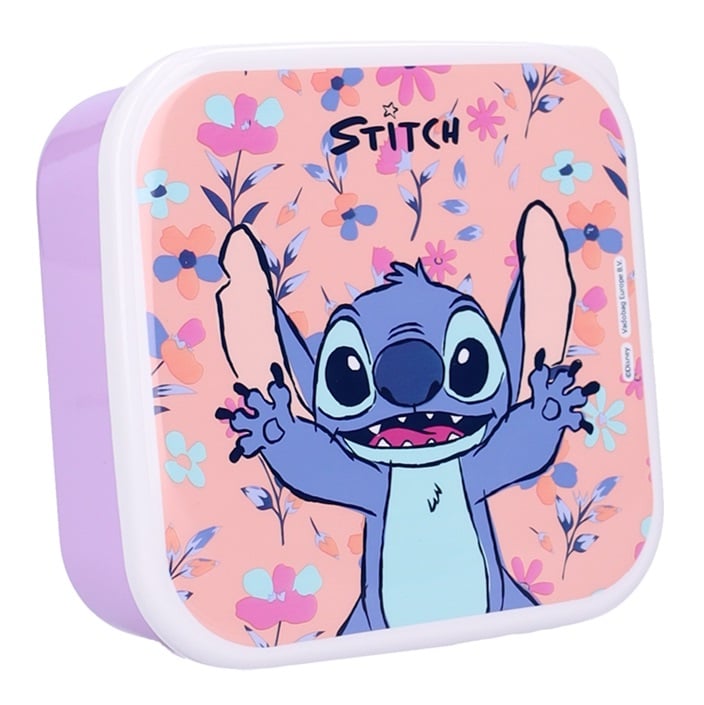 Lasten eväsrasiasetti Stitch Fresh Bites napostelupurkit