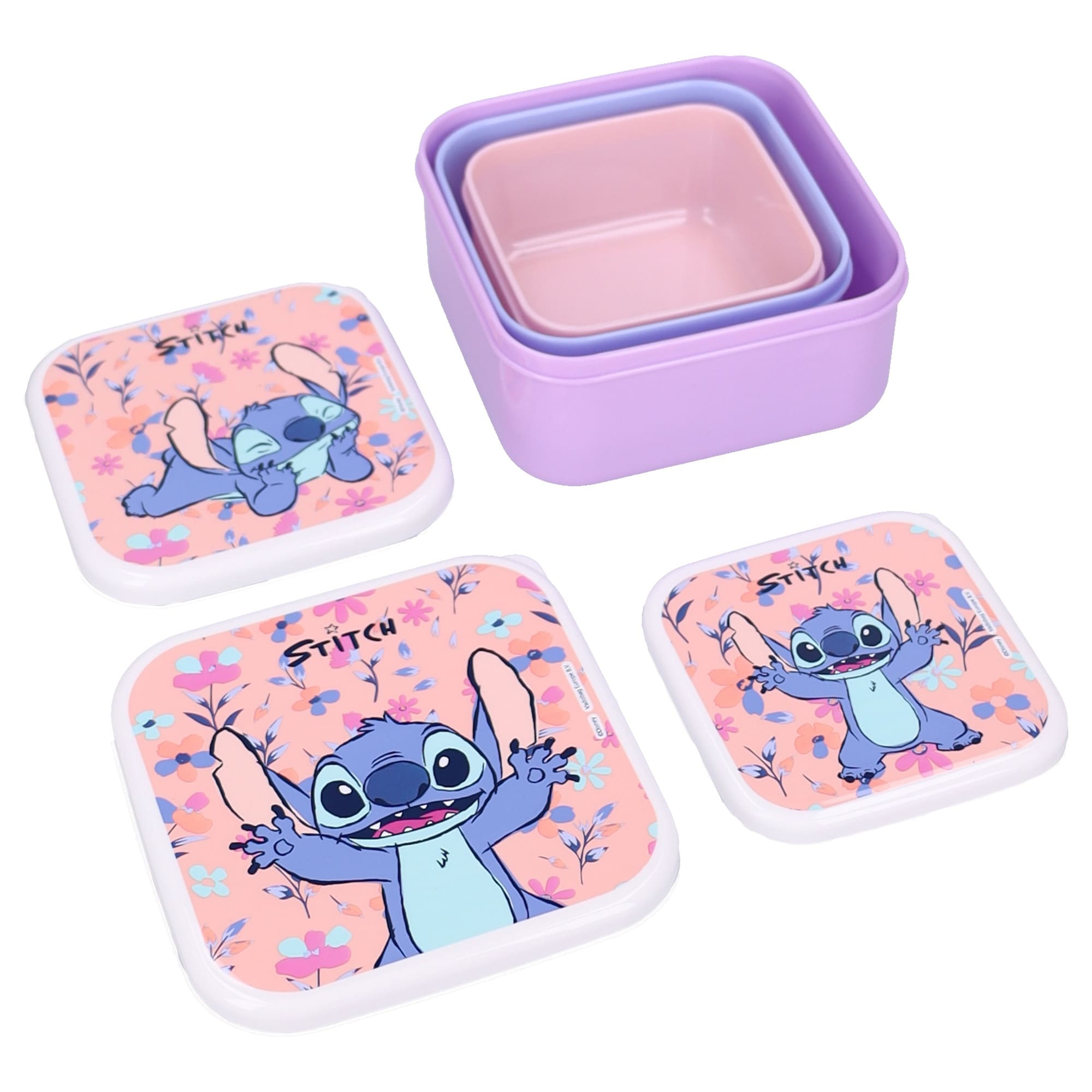 Lasten eväsrasiasetti Stitch Fresh Bites napostelupurkit