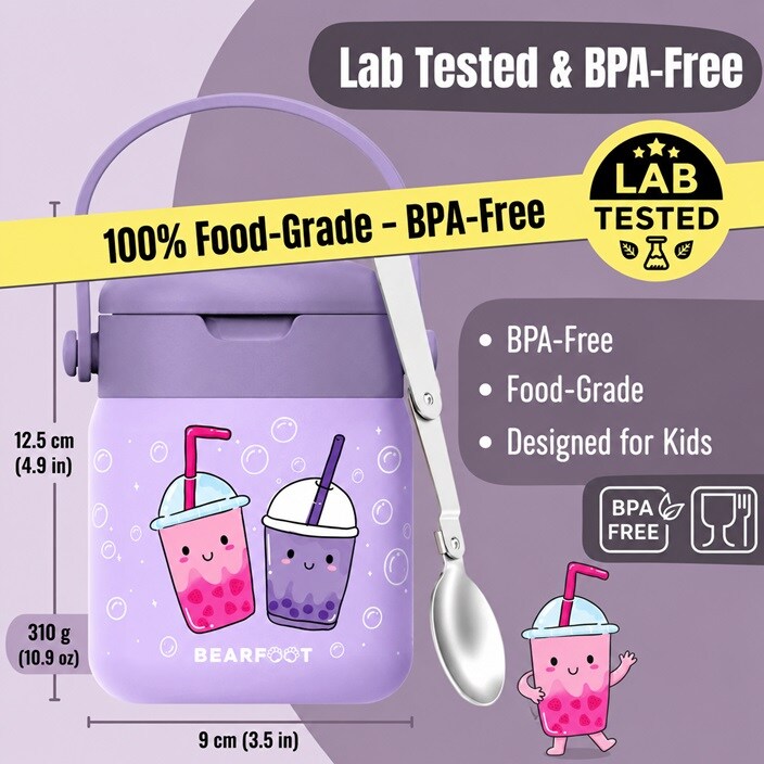 Lasten ruoakatermos Bearfoot Bubble Tea