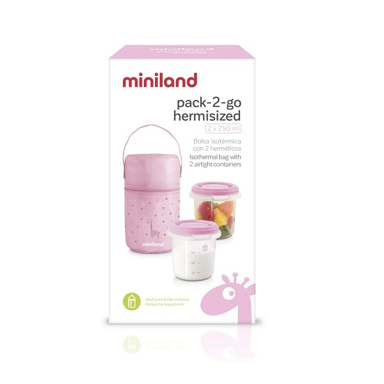 Kylmälaukku Miniland Pack-2-go vaaleanpunainen