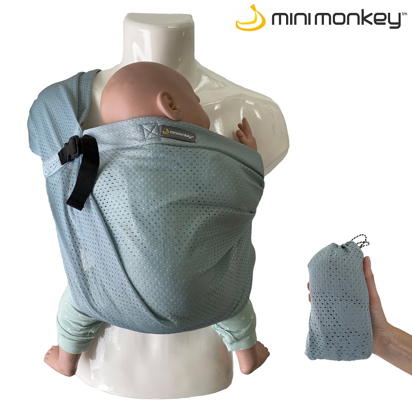 Vauvan kantoliina Minimonkey Mini Sling mintunvihreä