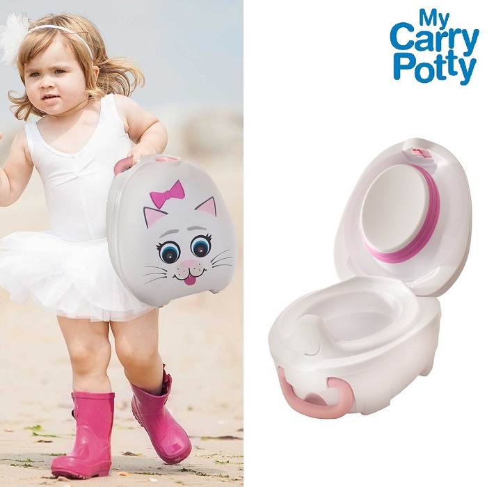 Kannettava potta My Carry potty kissa valkoinen