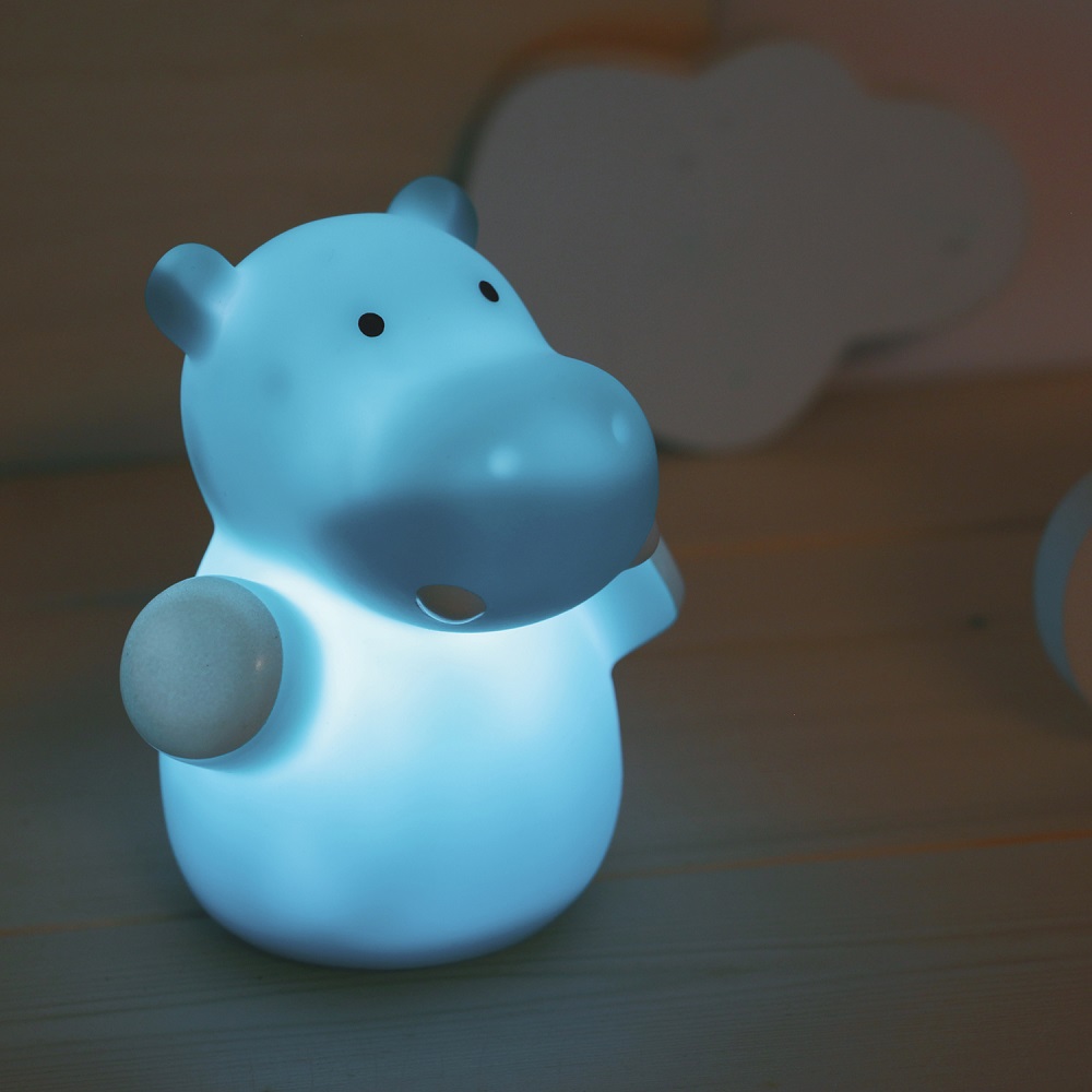 Lasten yövalo Reer Mini Zoo Hippo