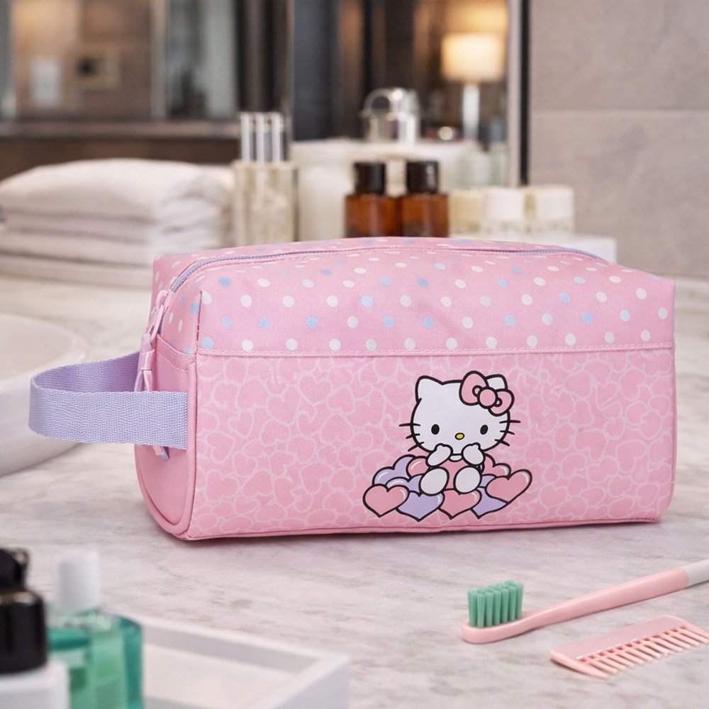 Lasten toilettilaukku Hello Kitty Hearts and Dots