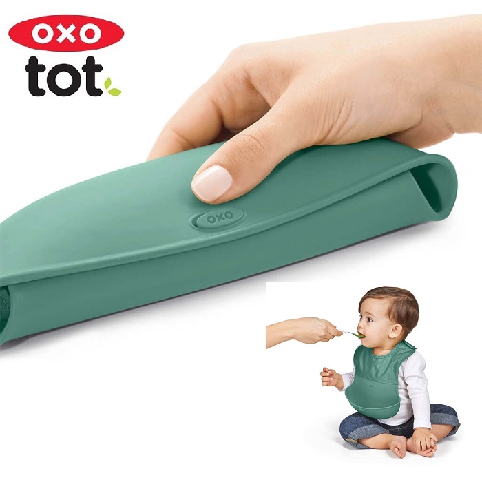 Vauvan ruokalappu OXO Roll-up Bib Sage