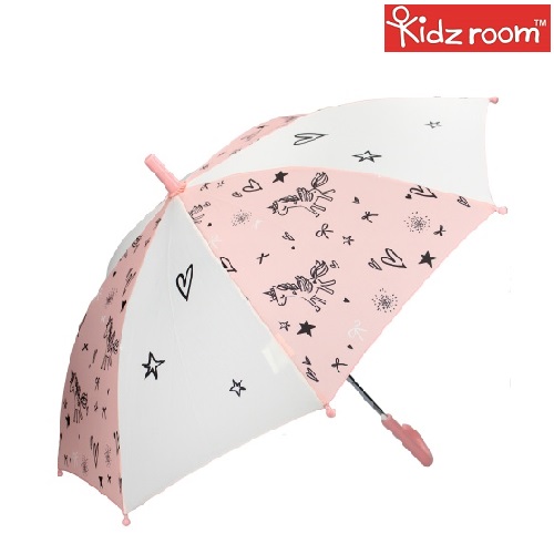 Lasten sateenvarjo Kidzroom seebra vaaleanpunainen
