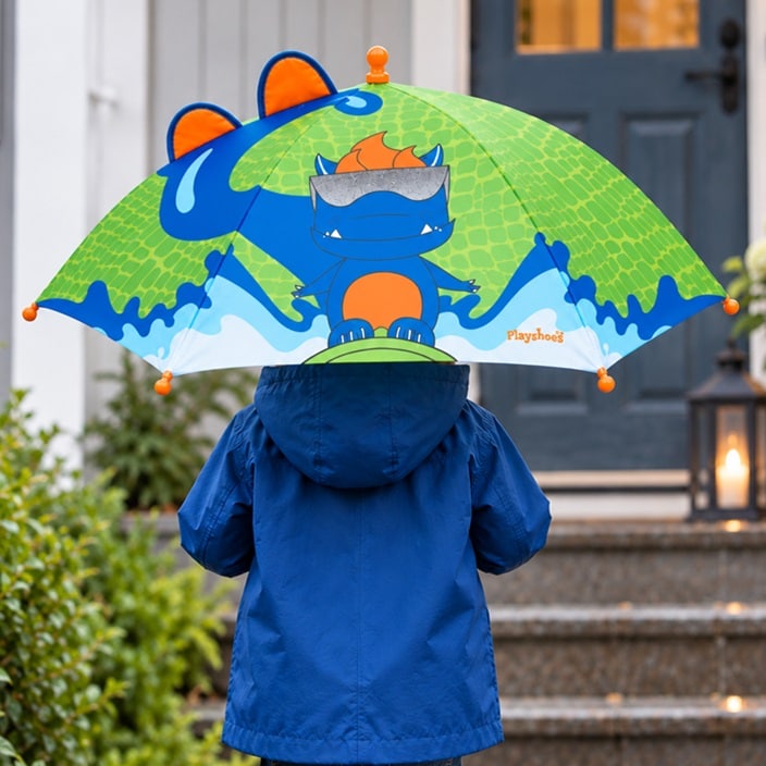 Lasten sateenvarjo Playshoes Dino 3D
