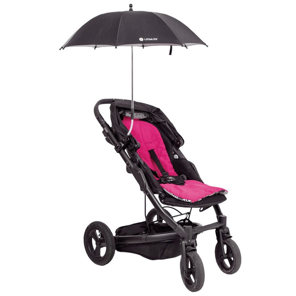 Aurinkovarjo vaunuihin ja rattaisiin LittleLife Buggy Parasol Black