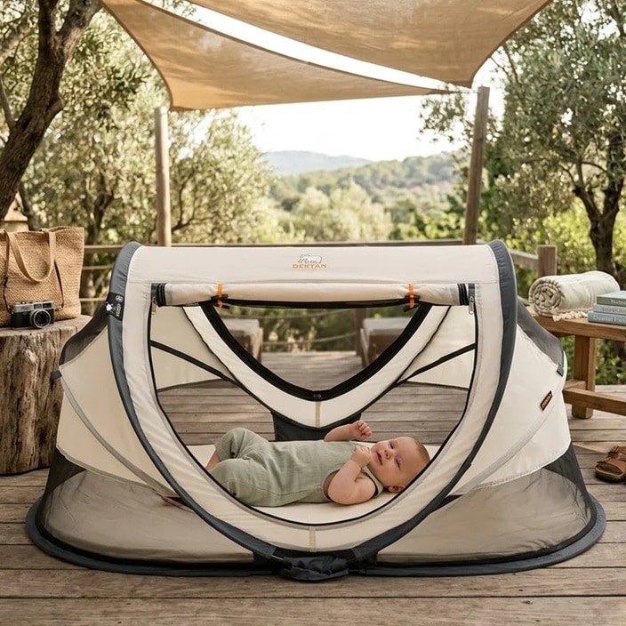 Lasten Matkasänky - Deryan Toddler Luxe Creme