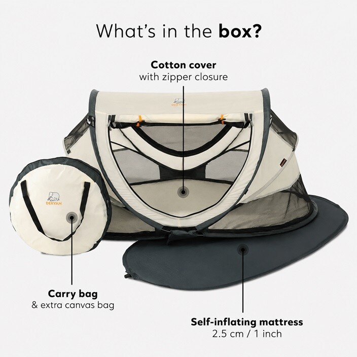 Lasten Matkasänky - Deryan Toddler Luxe Creme