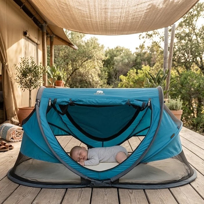 Lasten Matkasänky - Deryan Toddler Luxe Ocean Blue