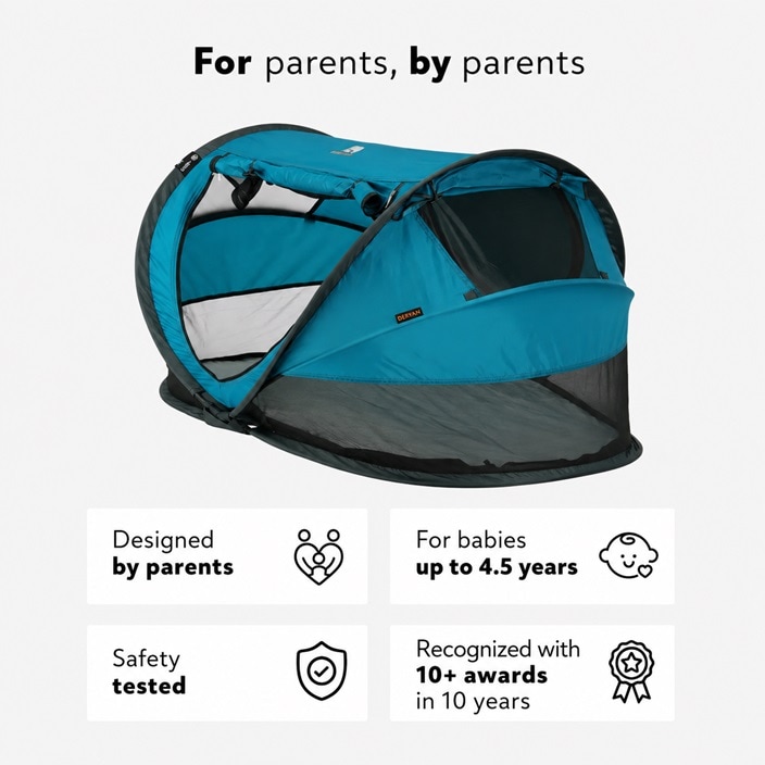 Lasten Matkasänky - Deryan Toddler Luxe Ocean Blue