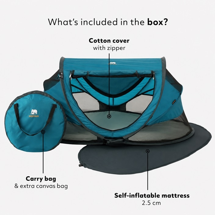 Lasten Matkasänky - Deryan Toddler Luxe Ocean Blue