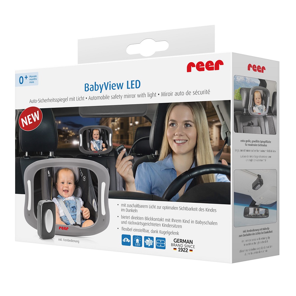 Vauvan autopeili Reer BabyView LED