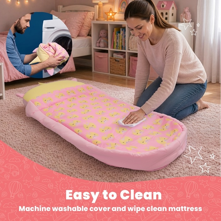 Lasten puhallettava matkasänky Trunki BedTime Explorer Una Unicorn